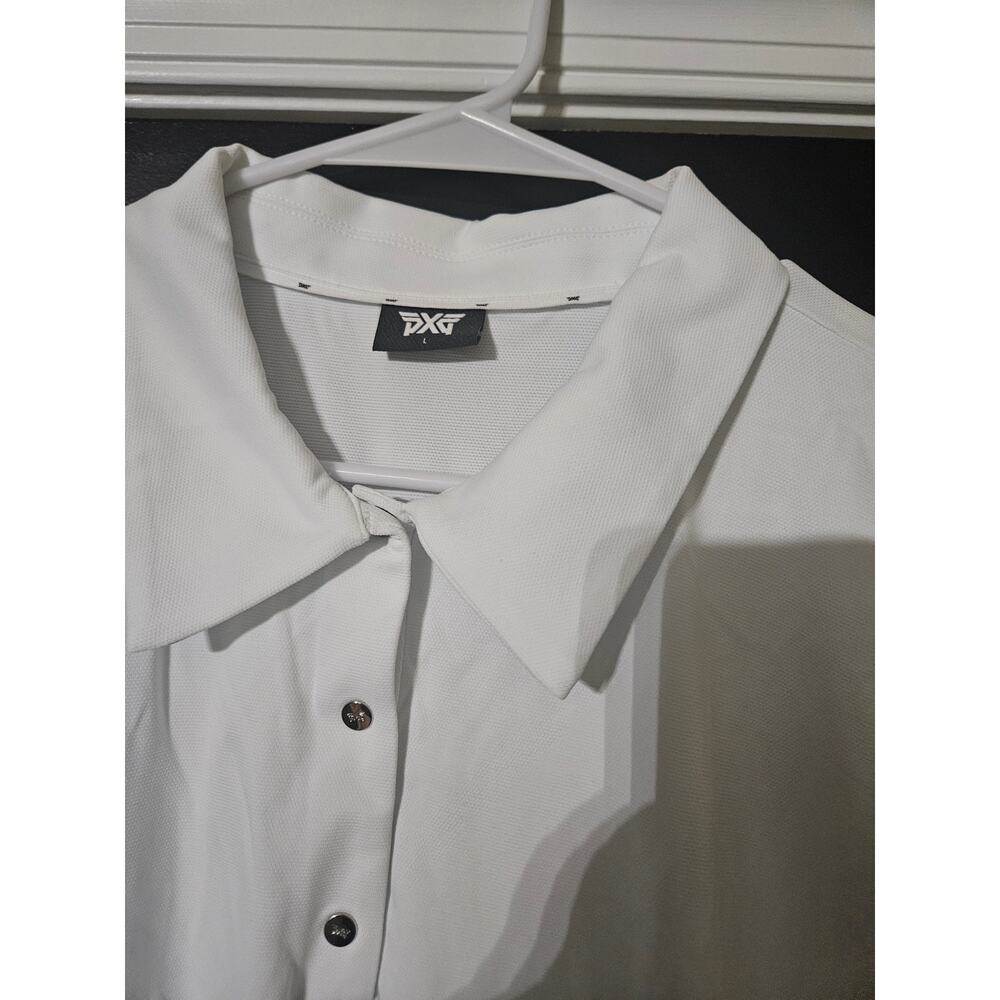 PXG Womens Crop Top Golf Polo White Size Large - Picture 4 of 8